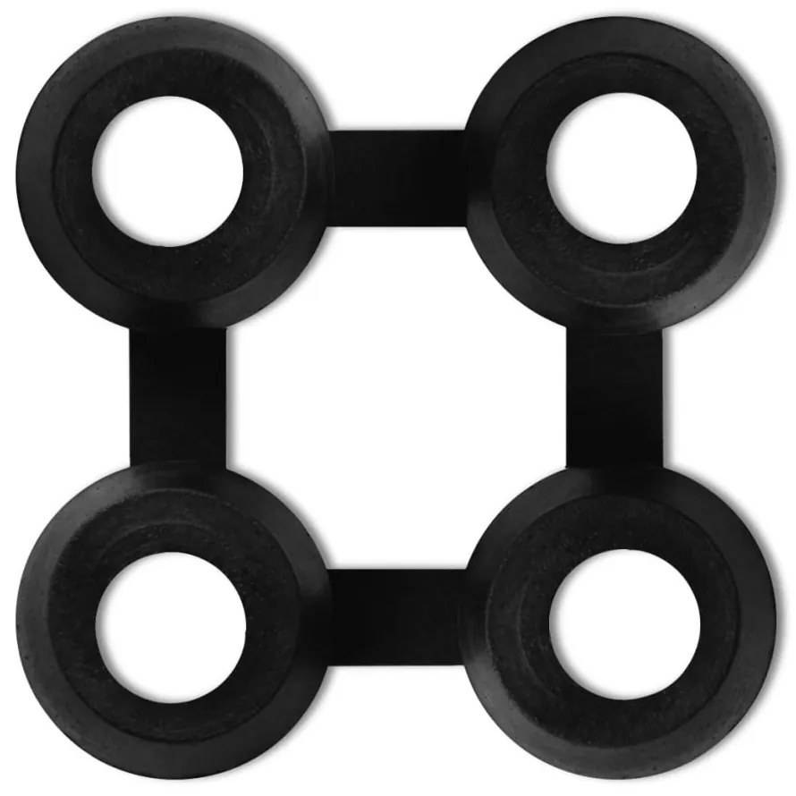 vidaXL Συνδετήρες Χαλιών 10 τεμ. Μαύρα από Καουτσούκ