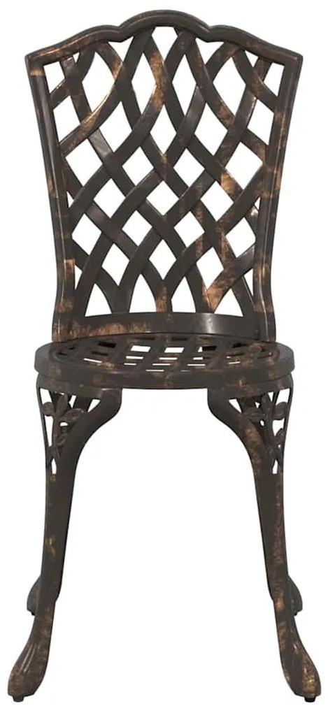 vidaXL Σετ Μπιστρό Κήπου 3 pcs Μπρονζέ Αλουμίνιο