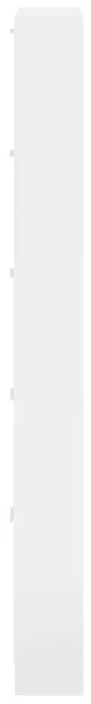 Παπουτσοθήκη Γυαλιστερό Λευκό 59x17x169 εκ. Επεξεργασμένο Ξύλο - Λευκό