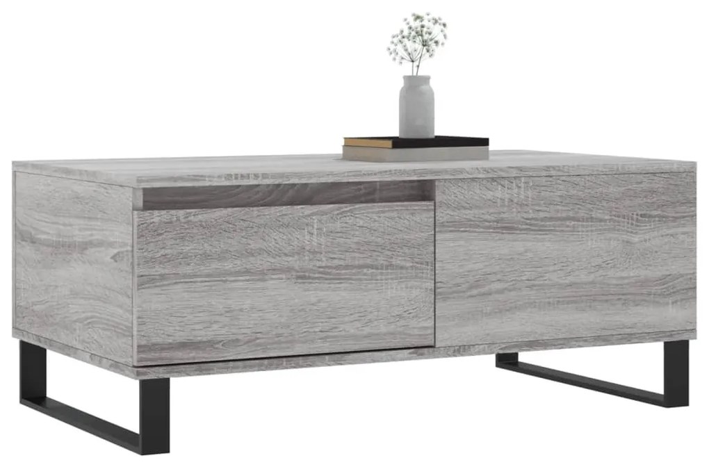 vidaXL Τραπεζάκι Σαλονιού Γκρι Sonoma 90x50x36,5εκ. Επεξεργασμένο Ξύλο