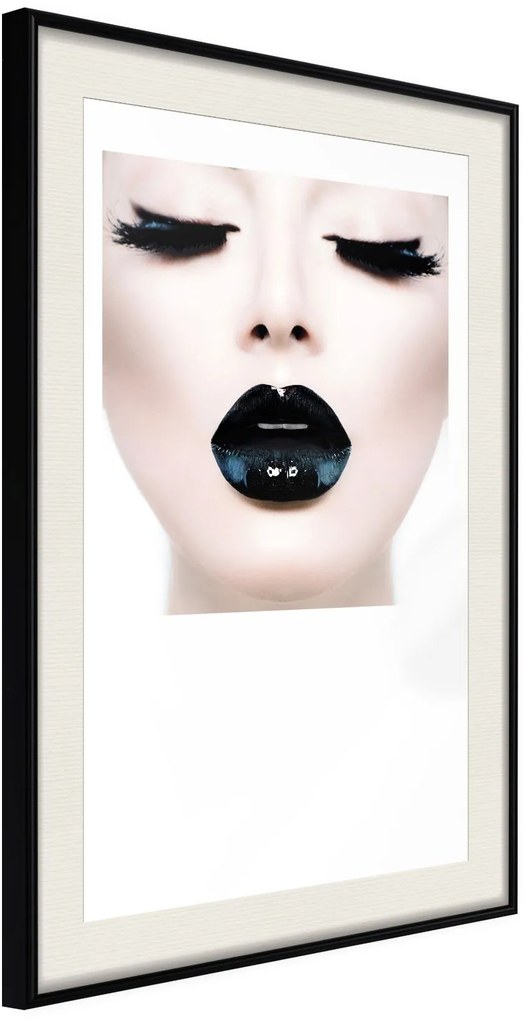 Αφίσα - Black Lipstick - 30x45 - Μαύρο - Με πασπαρτού