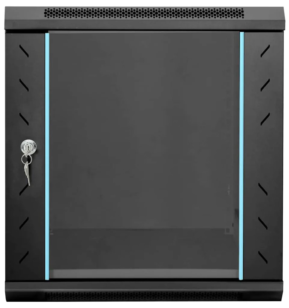 vidaXL Ντουλάπα δικτύου με αποθήκευση Μαύρο 53 x 60 x 60 εκ Ατσάλι