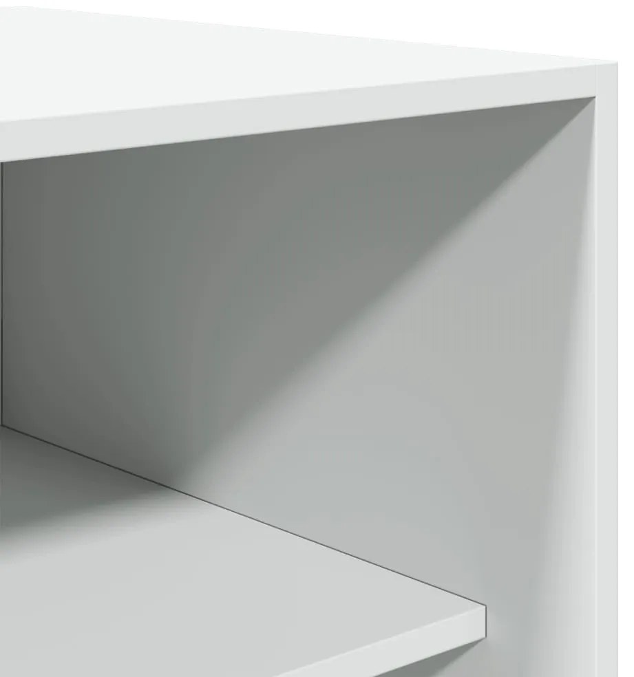 vidaXL Ντουλάπα Λευκή 80 x 50 x 200 εκ. από Επεξεργασμένο Ξύλο
