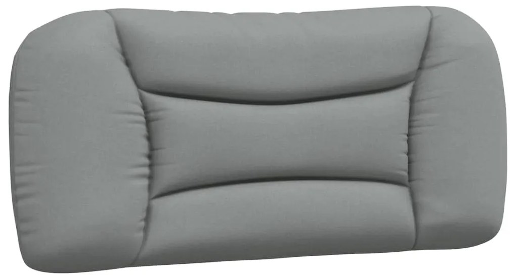 vidaXL Κρεβάτι με Στρώμα Ανοιχτό Γκρι 90x190 εκ. Υφασμάτινο