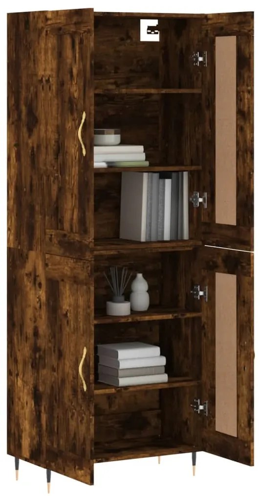 vidaXL Ντουλάπι Καπνιστή Δρυς 69,5x34x180 εκ. από Επεξεργασμένο Ξύλο