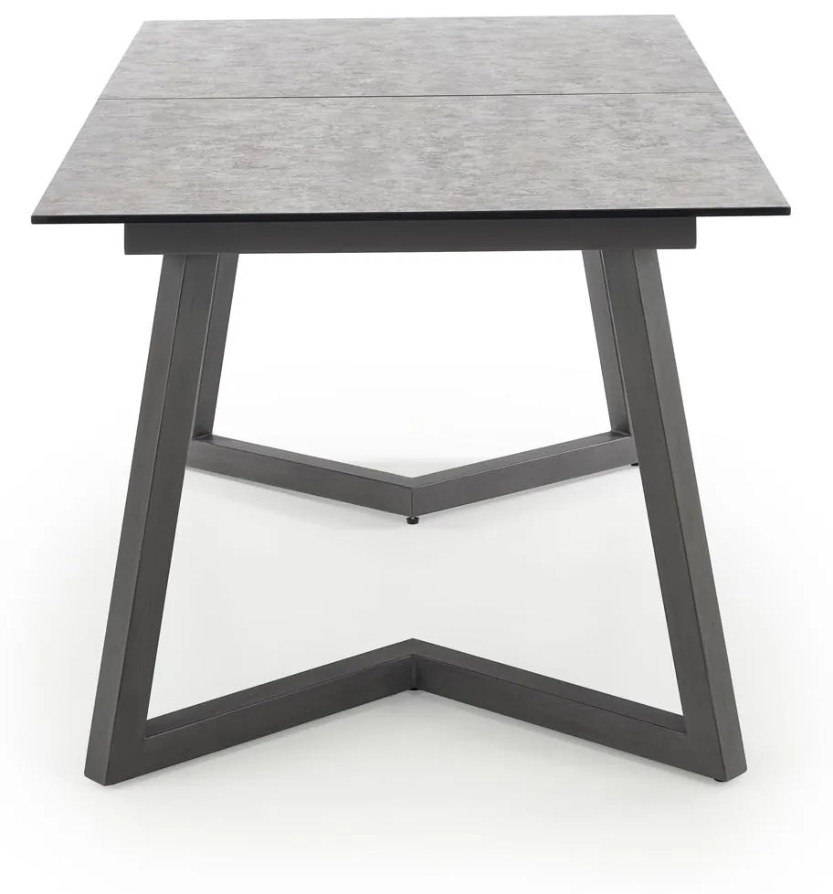 TIZIANO extension table, color: top - light grey / dark grey, legs - dark grey DIOMMI V-CH-TIZIANO-ST