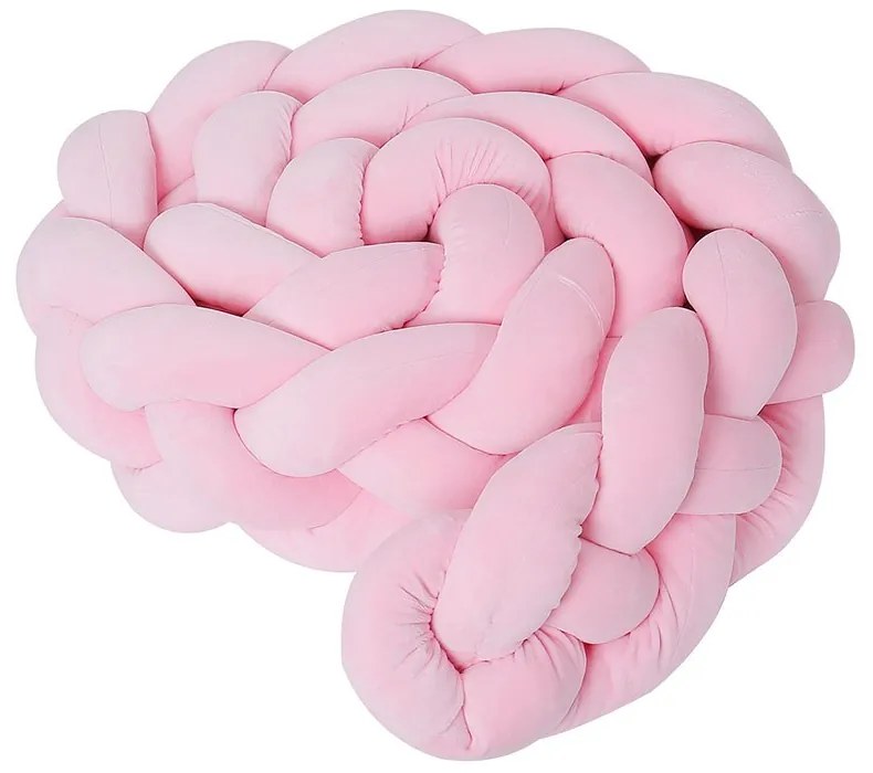 Πάντα Κούνιας Πλεξούδα Plexy Pink Palamaiki 20x220cm Πολυέστερ