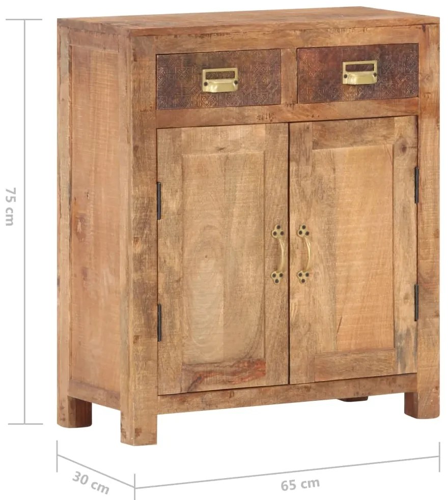 vidaXL Συρταριέρα 65 x 30 x 75 εκ. από Μασίφ Ξύλο Μάνγκο