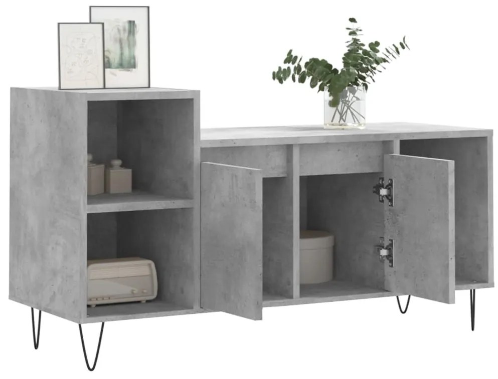 vidaXL Έπιπλο Τηλεόρασης Γκρι Σκυρ. 100x35x55 εκ. Επεξ. Ξύλο