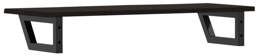 vidaXL Ράφι Νιπτήρα Τοίχου από Ατσάλι / Μασίφ Ξύλο Δρυός