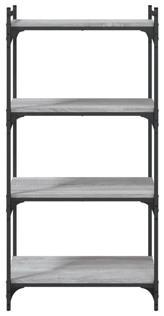 vidaXL Βιβλιοθήκη 4 Επιπέδων Γκρι Sonoma 60x30x120 εκ. Επεξεργ. Ξύλο