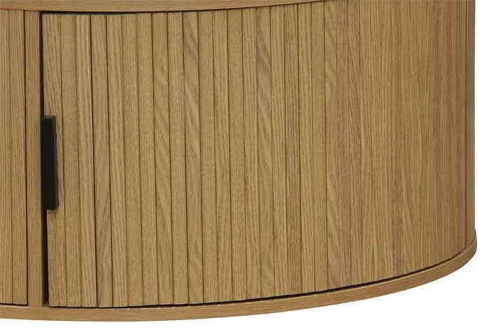 Τραπέζι σαλονιού Scandi pakoworld MDF φυσικό Φ80x35.5εκ