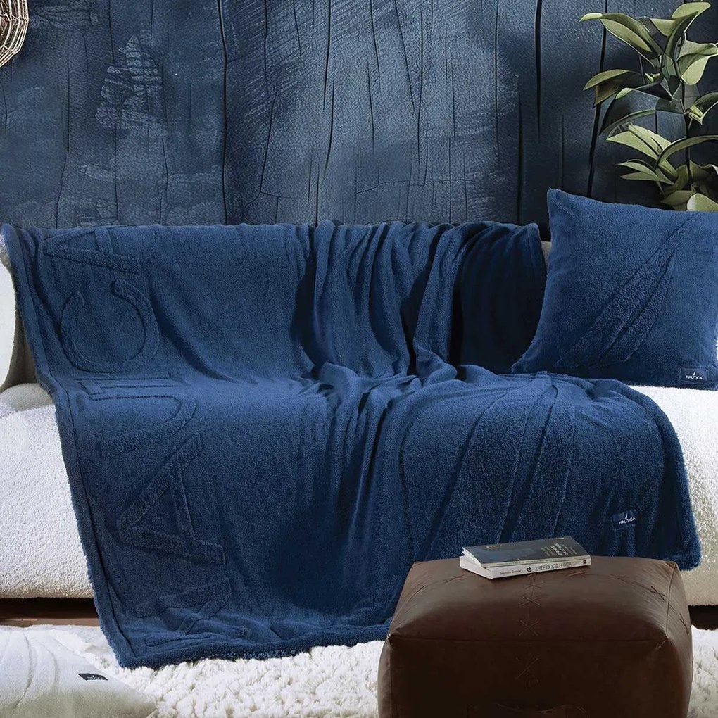 Κουβέρτα Καναπέ Fleece (130x180) Nautica By Nef-Nef Homeware Nau Coast True Navy
