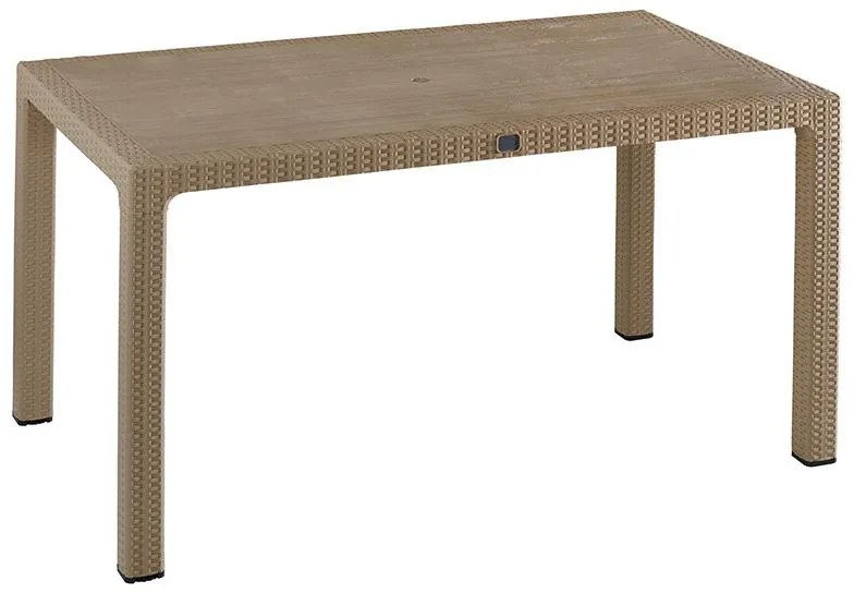 Τραπεζαρία Explore-Frontline σετ 5τεμ PP cappuccino 150x90x73,5εκ. 150x90x73.5 εκ.