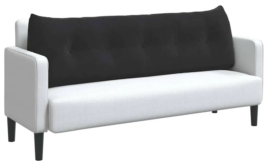 vidaXL Μαξιλάρι Πλάτης Μαύρο 160 x 24 x 50 εκ Βελούδο