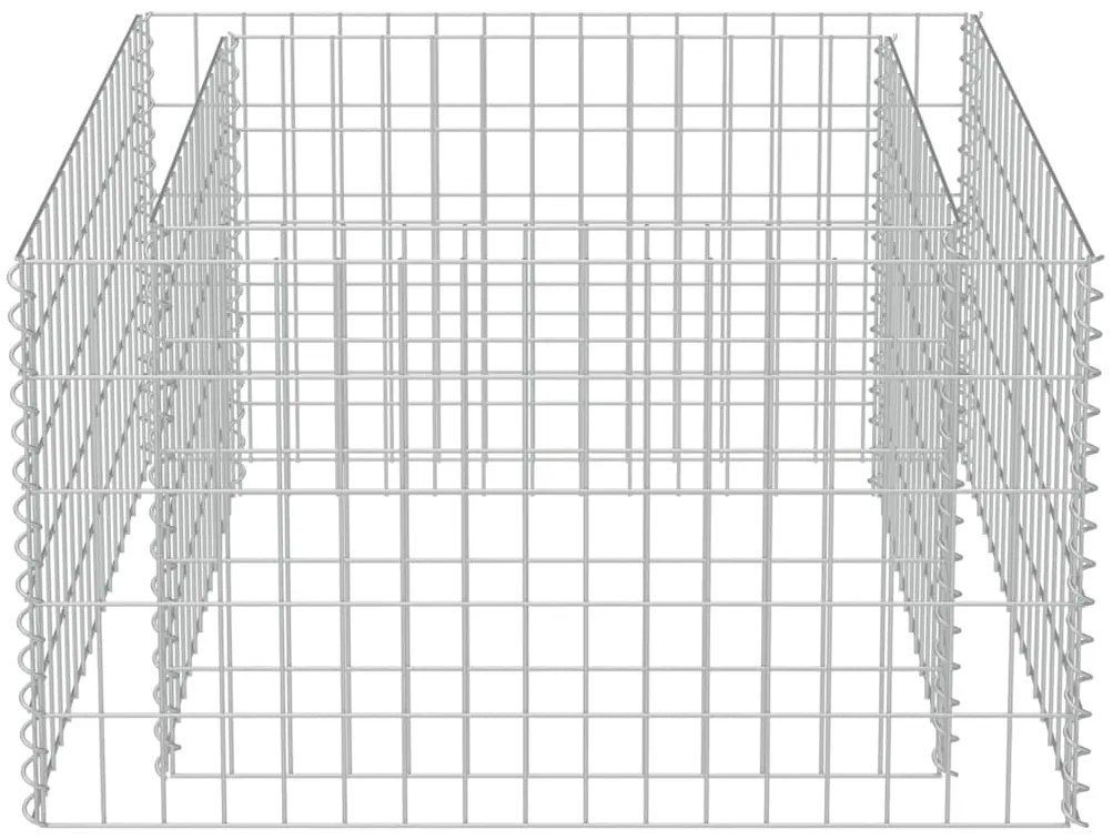 vidaXL Συρματοκιβώτιο-Γλάστρα Υπερυψωμένη 90x90x50 εκ. Γαλβ. Χάλυβας