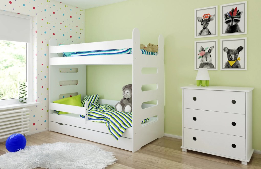 Κουκέτα Mati  με  Συρτάρι  Αποθήκευσης  White  80x180cm  BC50011 BabyCute (Δώρο τα Στρώματα)