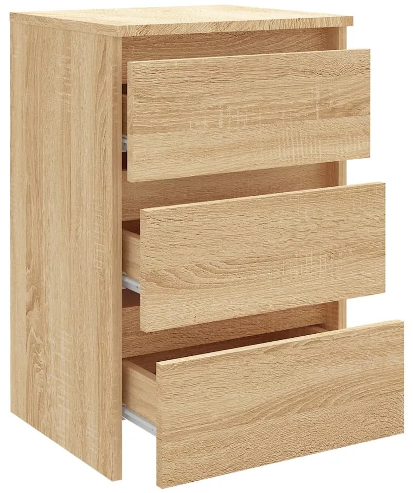 vidaXL Κομοδίνα 2 τεμ. Sonoma Δρυς 40 x 35 x 62,5 εκ. από Επεξ. Ξύλο