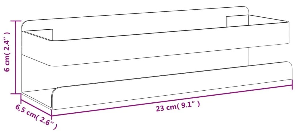 ΡΑΦΙ ΜΠΑΝΙΟΥ ΜΑΥΡΟ ΜΑΤ 23X6,5X6 ΕΚ. ΒΟΥΡΤΣ. ΑΝΟΞΕΙΔ. ΑΤΣΑΛΙ 304 4004908