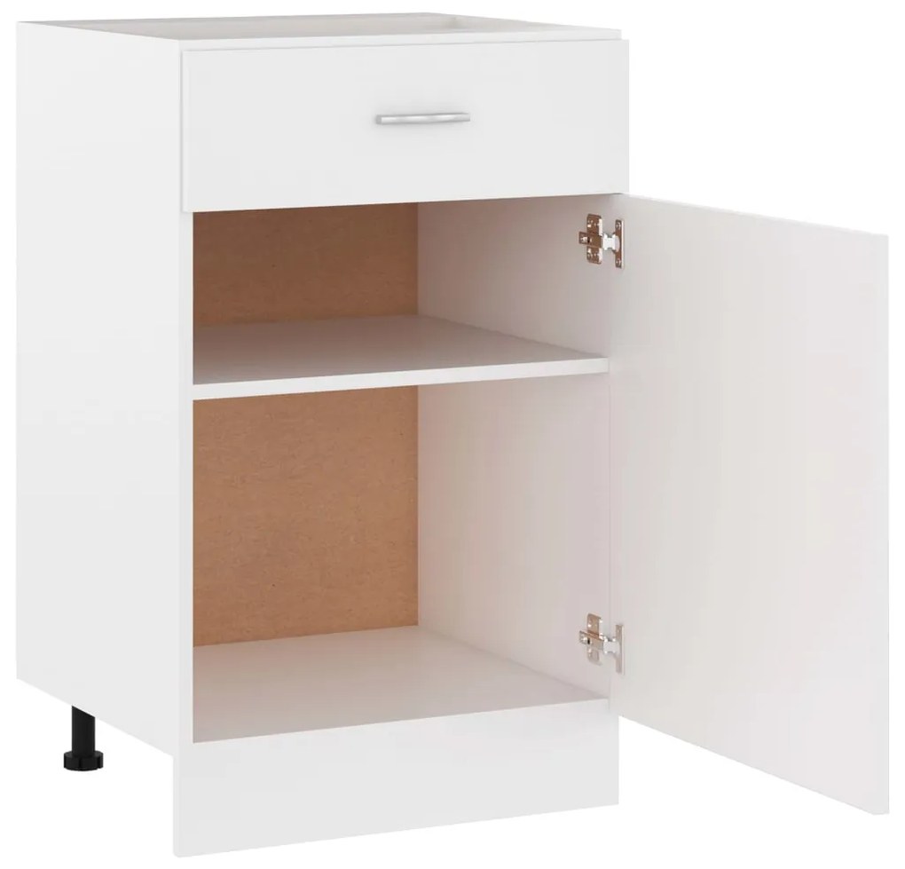 vidaXL Ντουλάπι με Συρτάρια "Lyon" Λευκό 50x46x81,5 εκ. από Τεχνητό Ξύλο