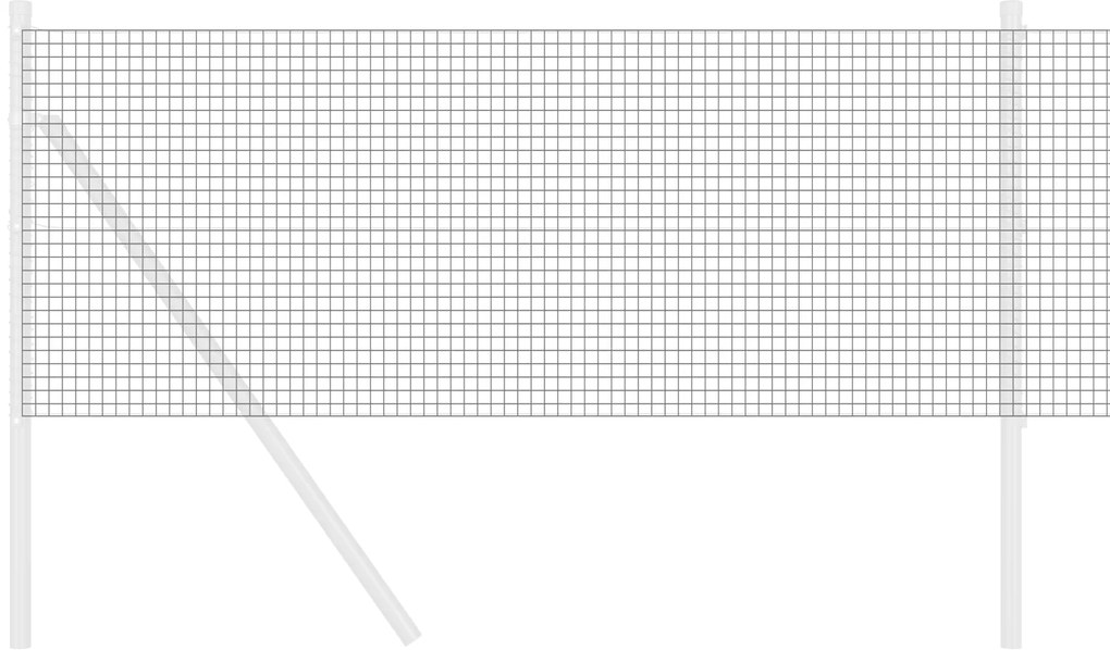 vidaXL Γκρί Συγκολλητός Φράχτης 0.8x50 μ Χάλυβας