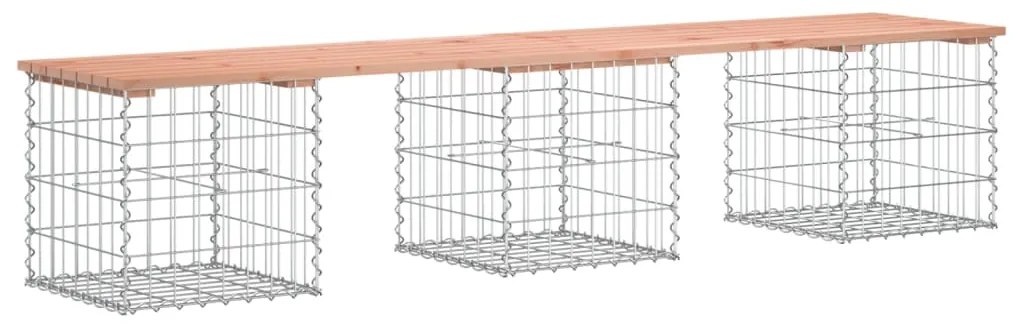 vidaXL Πάγκος Κήπου Συρματοκιβώτιο 203x44x42 εκ. Μασίφ Ψευδοτσούγκα