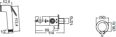 Almar Flush 1 Ε136004 Inox Finish - Σύστημα μπιντέ