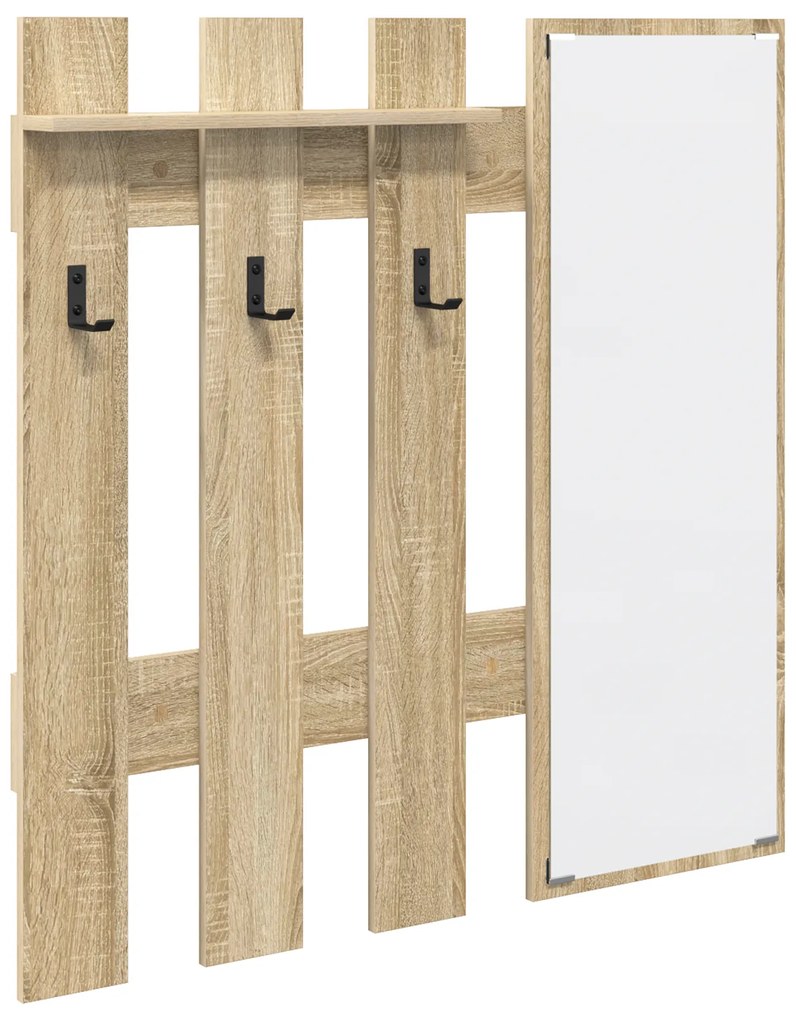 vidaXL Τοίχου Κρεμάστρα Επιτοίχιο Sonoma Oak 100 x 10 x 100 εκ