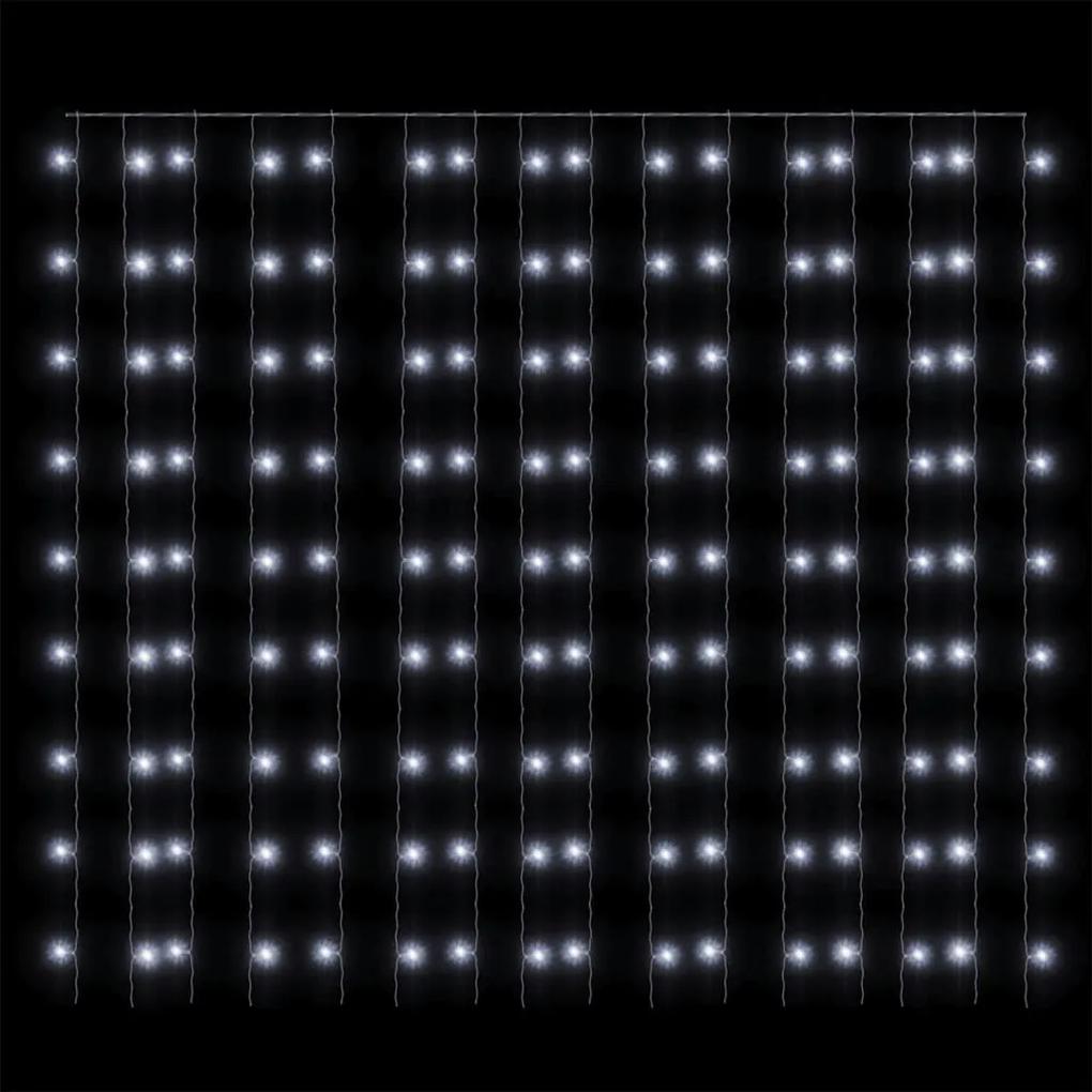 vidaXL Κουρτίνα LED Φωτάκια 300 LED Ψυχρό Λευκό 3 x 3 μ. 8 Λειτουργίες