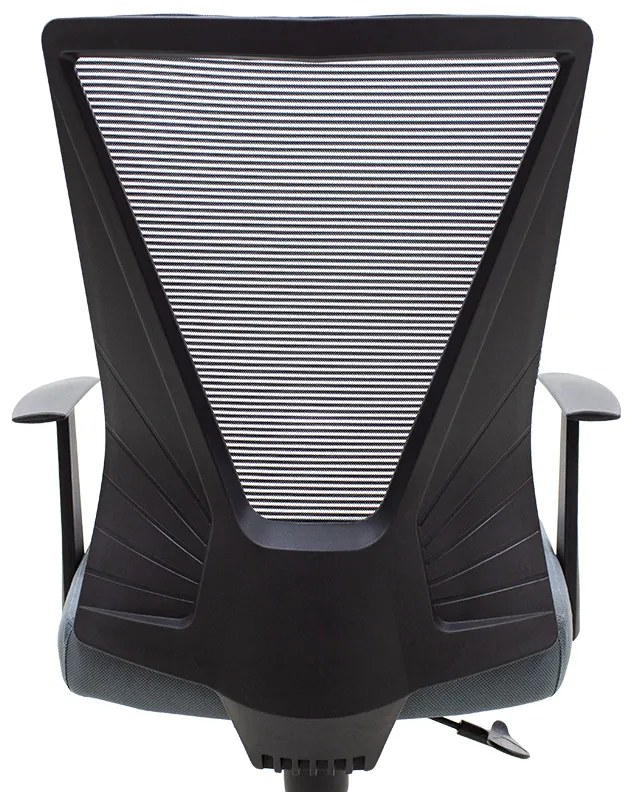 Καρέκλα γραφείου Ghost pakoworld με ύφασμα mesh χρώμα μαύρο - γκρι