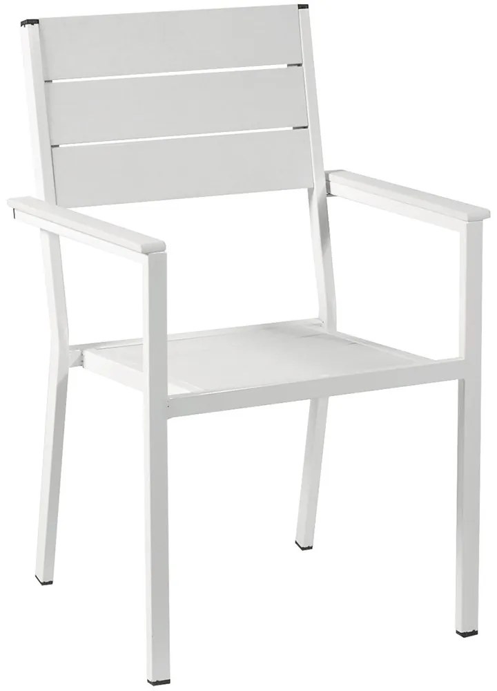 Πολυθρόνα Αγαλβάνιστη 4637 White 54x56x90 cm