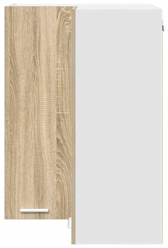 vidaXL Κρεμαστό ντουλάπι Riga Σομόνα Δρυς και Λευκό 57 x 57 x 80 εκ.