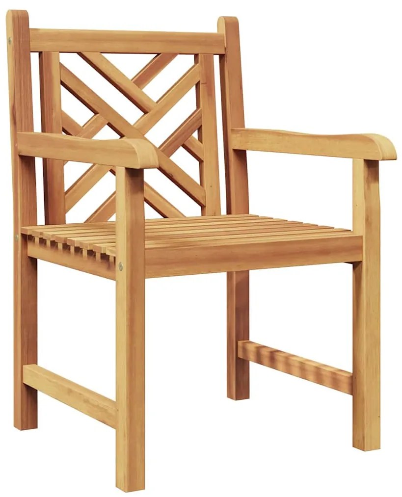 vidaXL Καρέκλα 2 pcs Καφέ 60 x 58 x 90 εκ Στερεό Ξύλο Τίκ