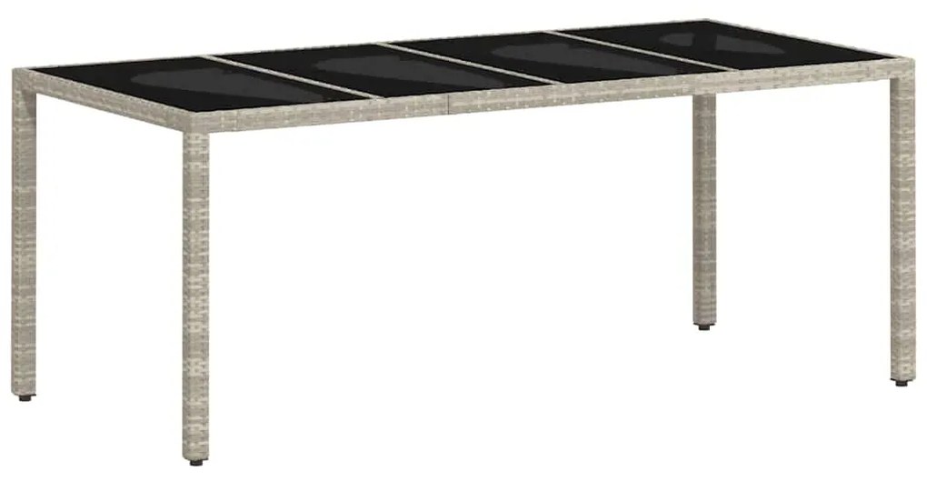 vidaXL Σέτ φαγητού για κήπο 9 pcs Ανοιχτό γκρι συνθετικό ρατάν