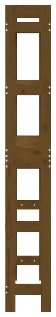 vidaXL Ραφιέρα Για Τουαλέτα Μελί 63 x 26 x 171 εκ. Μασίφ Ξύλο Πεύκου