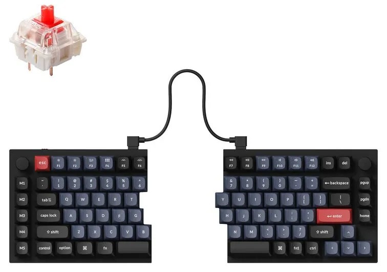 Keychron Q11 (Q11-M1) QMK Custom Mechanical Keyboard-Red Switch US Layout