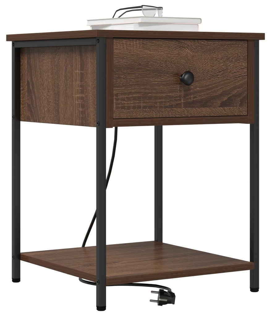 vidaXL Κουτιά Κρεβατοκάμαρας 2 pcs Καφέ δρυς 42 x 41 x 56 εκ.