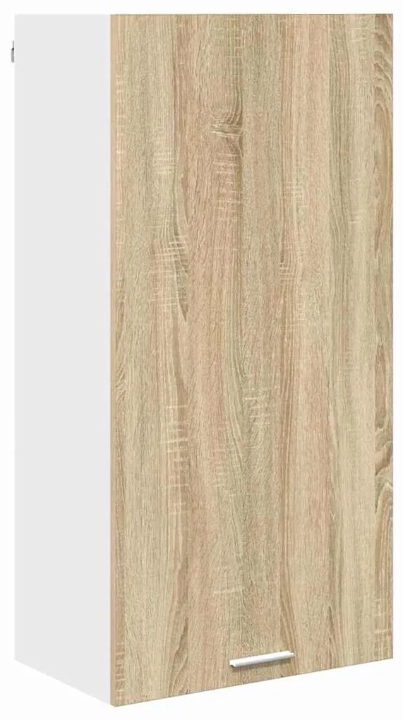 vidaXL Κρεμαστό ντουλάπι Σομόνα Δρυς και Λευκό 50 x 31 x 100 εκ.