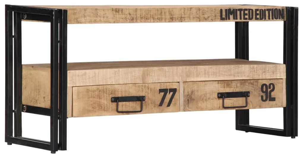 vidaXL Έπιπλο Τηλεόρασης 100 x 30 x 45 εκ. από Μασίφ Ξύλο Μάνγκο
