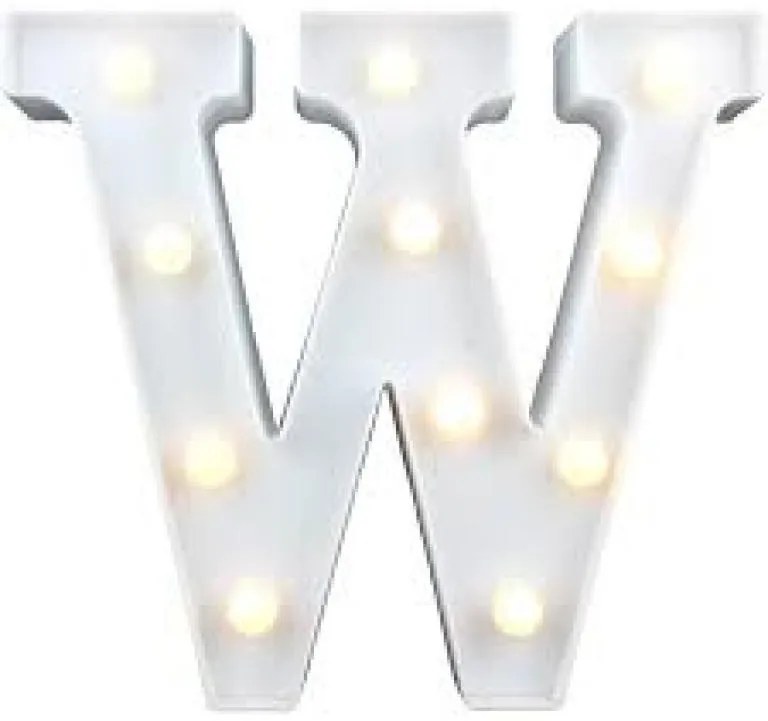 LED Φως Γράμμα W 22x22.5cm