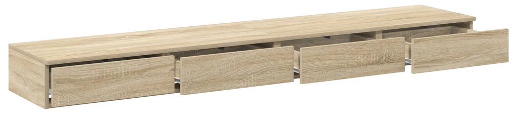 vidaXL Συρτάρια Κρεβατιού Σονούμα Δρυς 180x36,5x16,5 εκ Επεξεργασμένου Ξύλου