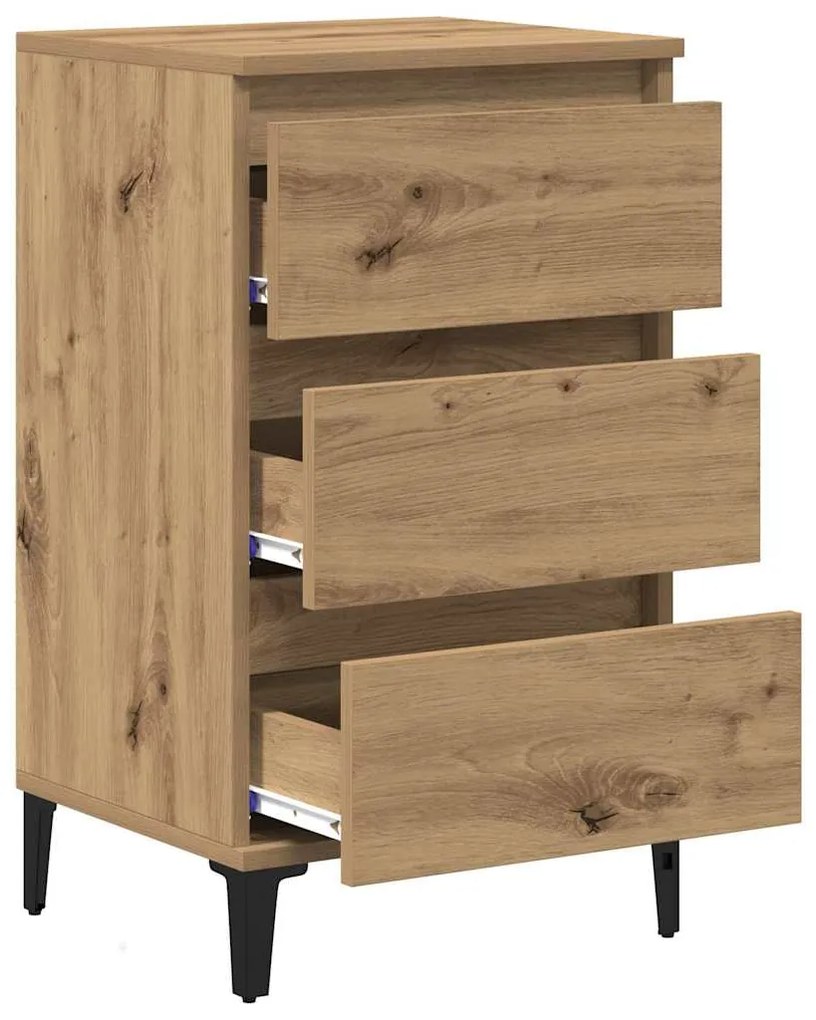 vidaXL Κομοδίνο Artisan Oak 45 x 35 x 44 εκ. Επεξεργασμένο ξύλο