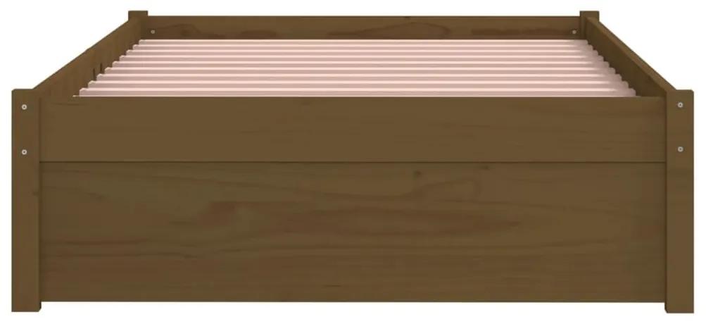 Πλαίσιο Κρεβατιού Μελί 90 x 190 εκ. από Μασίφ Ξύλο Single - Καφέ