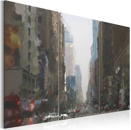 Πίνακας - Rainy city behind the glass - 90x60