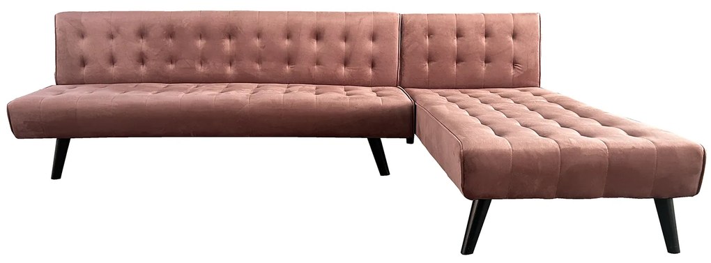 Καναπές Κρεβάτι Γωνιακός ArteLibre MAGUS Σάπιο Μήλο Ύφασμα 254x77/163x74cm