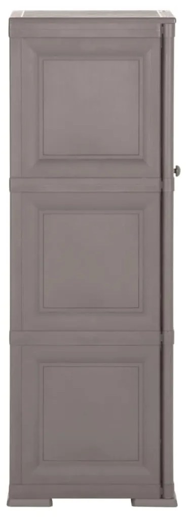 vidaXL Πλαστικό Ντουλάπι Γκρι 40 x 43 x 125 εκ. με Σχέδιο Ξύλου