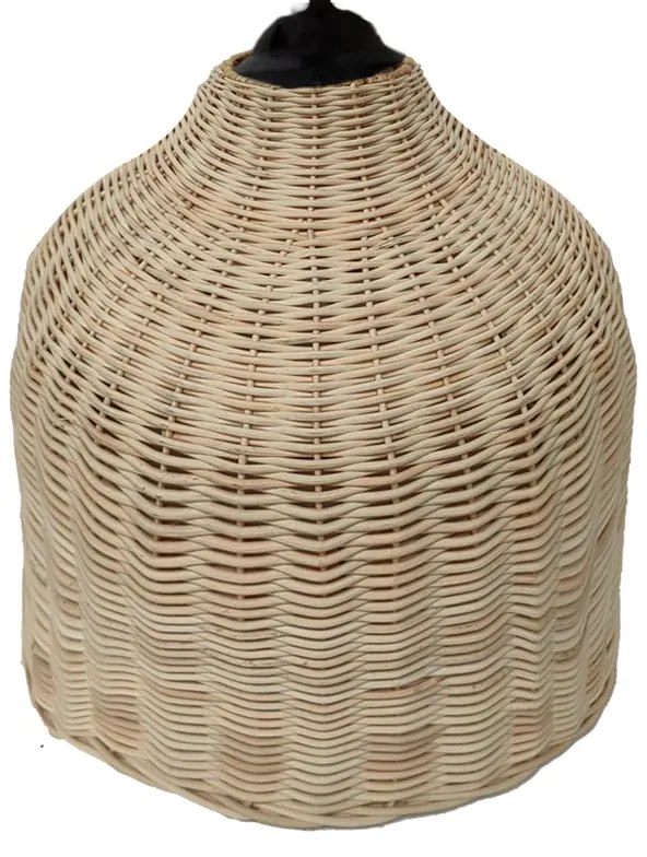 Φωτιστικό οροφής Ziquel Inart rattan σε φυσική απόχρωση Φ60x99εκ