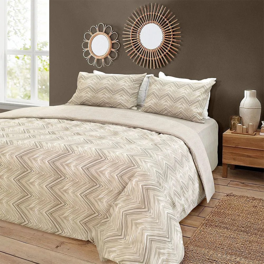 LINO ΣΕΤ ΣΕΝΤΟΝΙΑ ICONIC BEIGE  FLANNEL  240X260