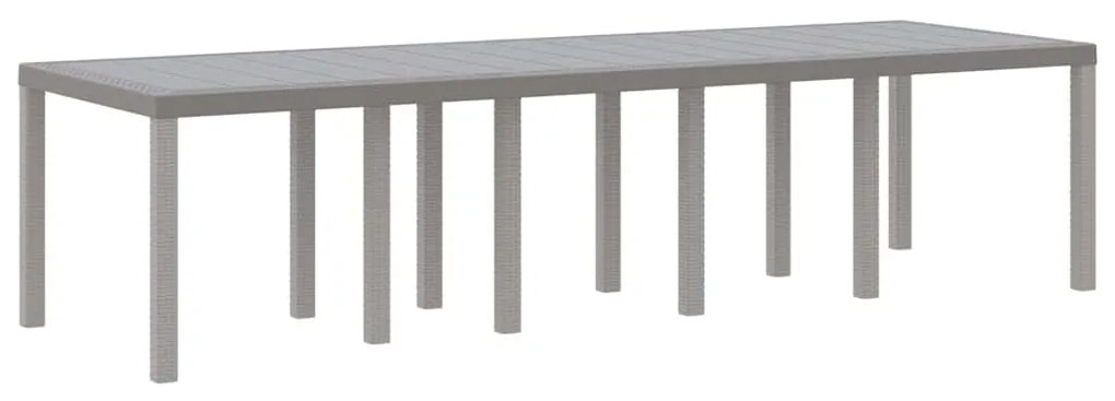 vidaXL Σέτ φαγητού για κήπο με μαξιλάρι 13 pcs Ανοιχτό γκρι Πολυ ράταν