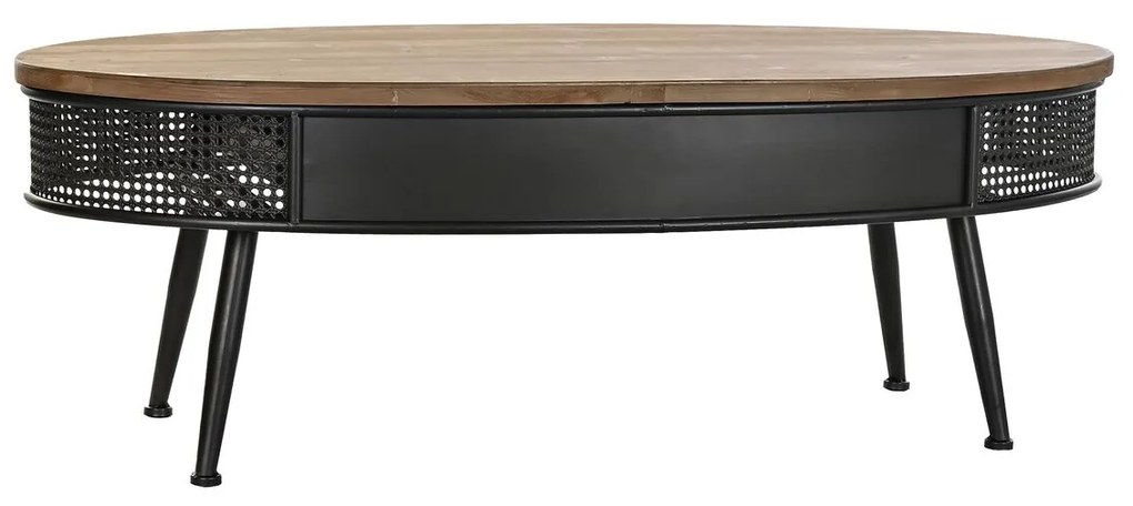 Τραπεζάκι Καφέ DKD Home Decor Καφέ Μαύρο Μέταλλο Έλατο 120 x 58 x 42 cm